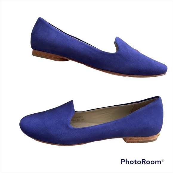 Boden Violet Blue Suede Flats Loafers • Size 5 - Picture 2 of 7